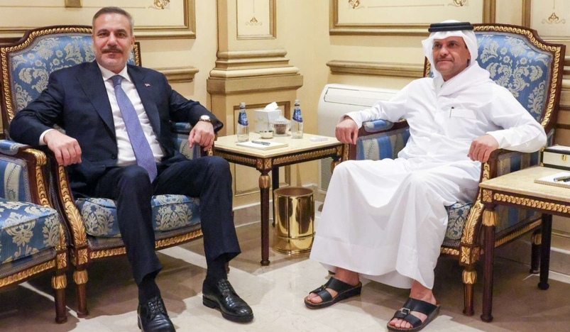 Sheikh Saoud bin Abdulrahman bin Hassan Al-Thani with Hakan Fidan